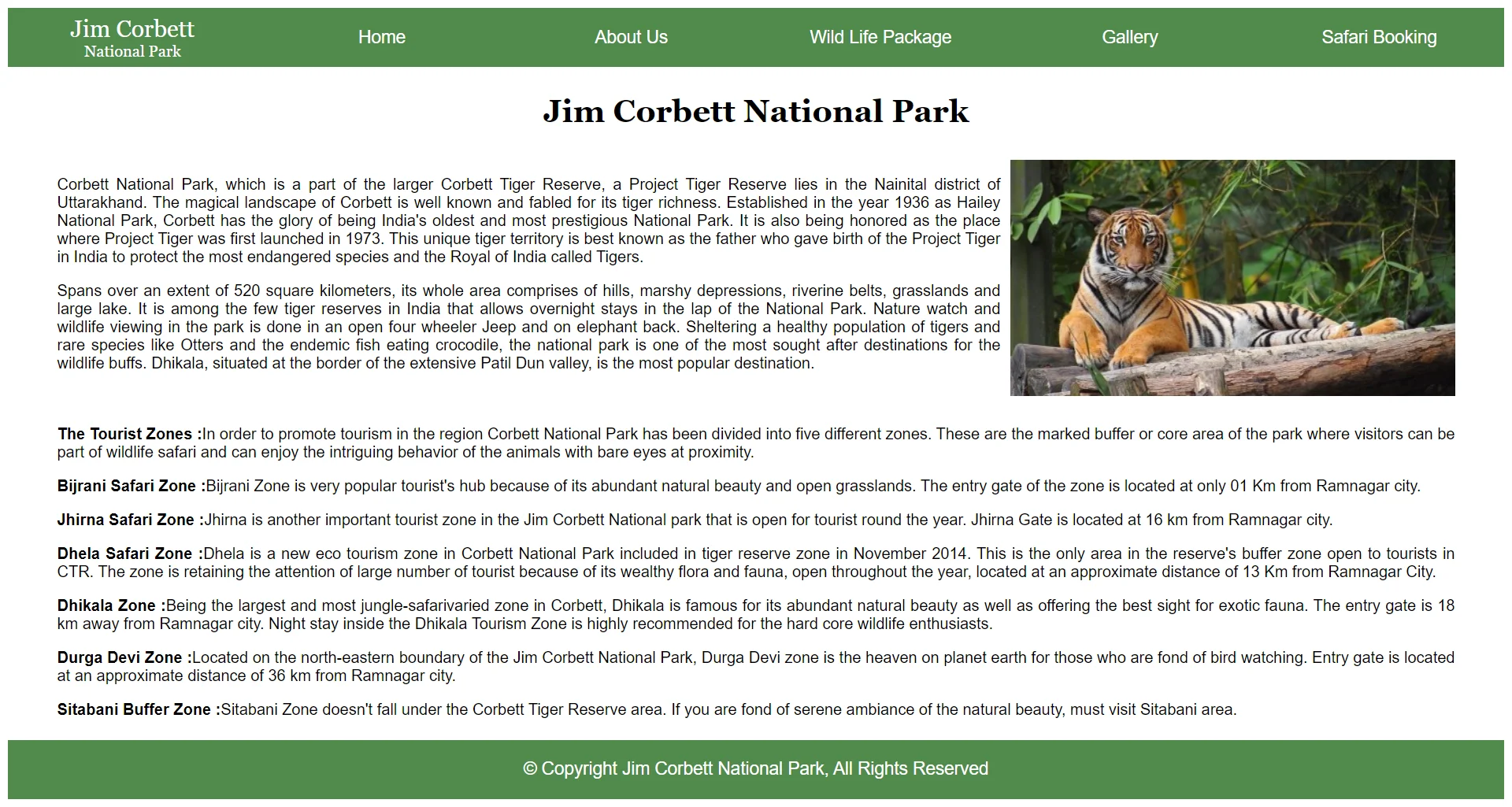 Animal Park About Page