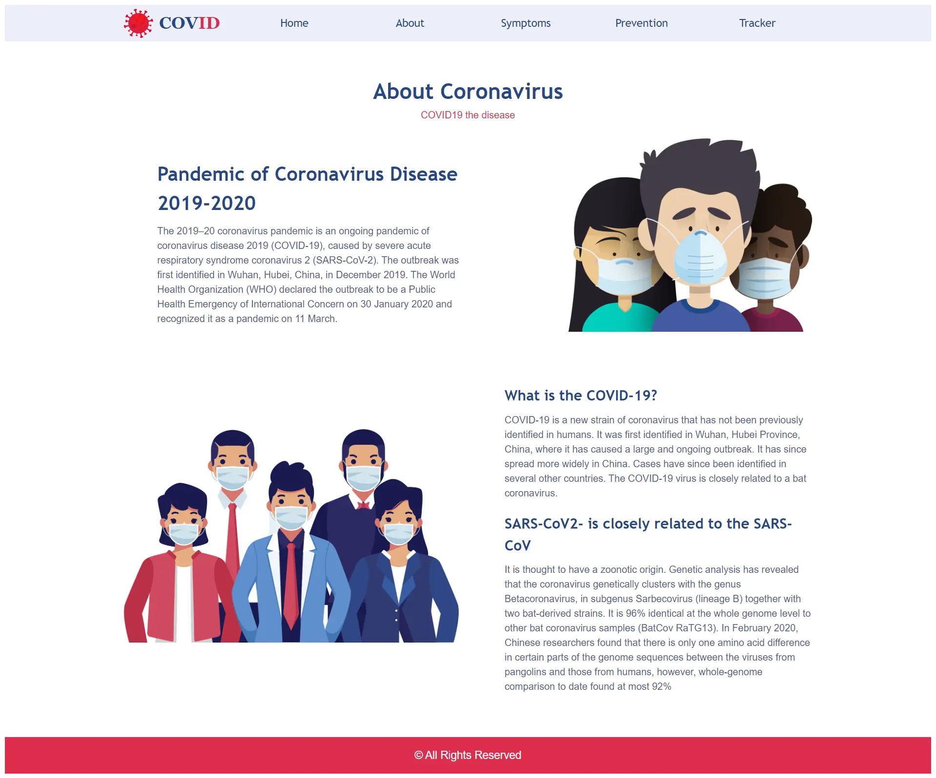 Covid 19 Coronavirus About Page