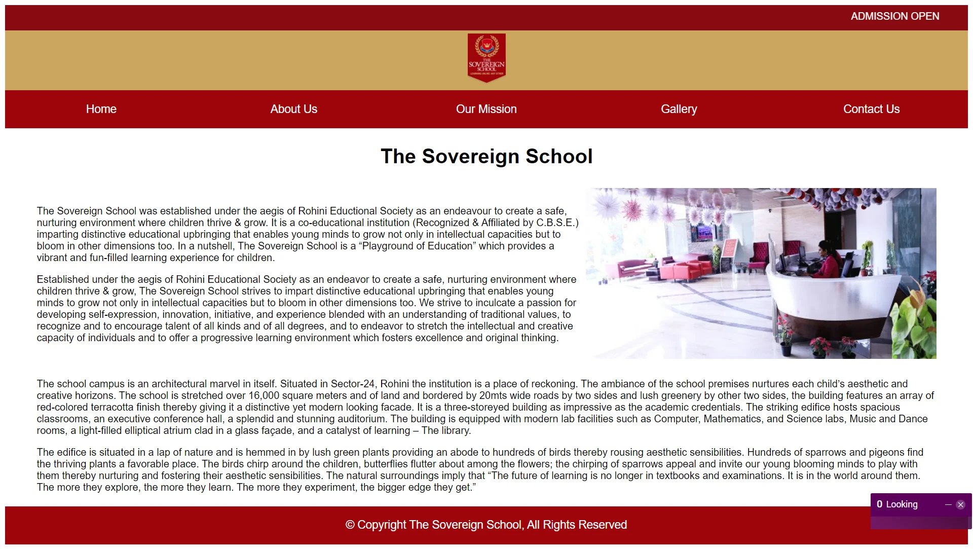 School Website About Page