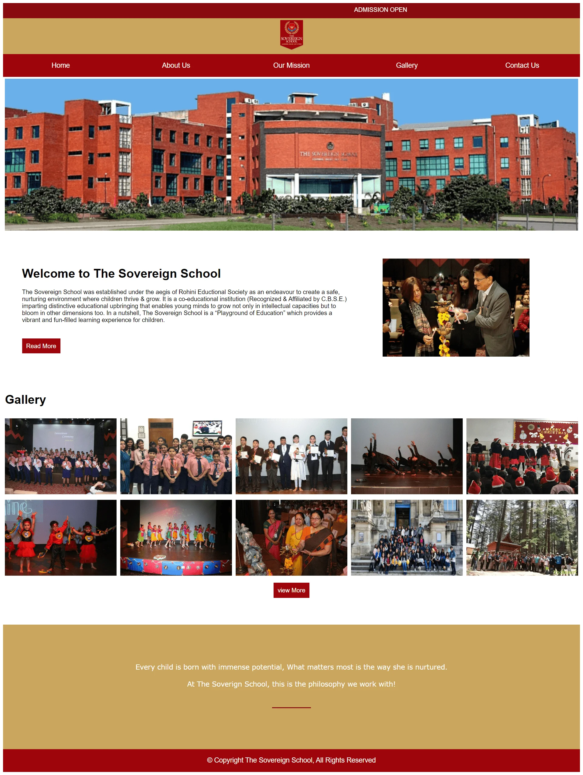 School Website Home Page